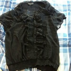 Black see through shirt